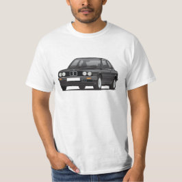BMW E30 (3-series), schwarze Illustration, T - T-Shirt