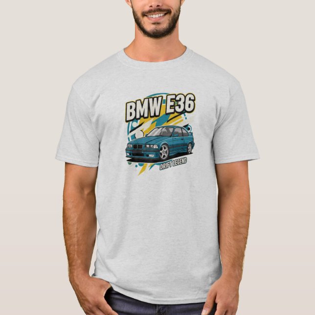 BMW E36 M3: Drift Legend T - Shirt Design (Vorderseite)