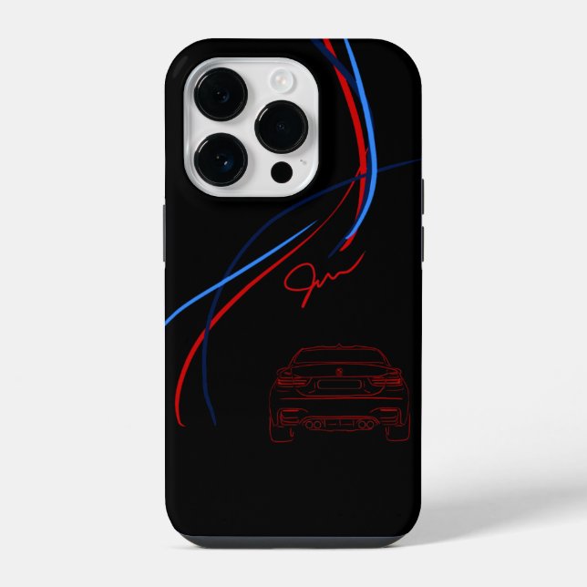 BMW M3/M4 RÜCKE iPhone 14 Fall Hülle (Rückseite)