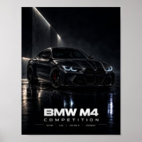BMW M4 Competition – Schwarzes Luxus-Sportwagen-Au