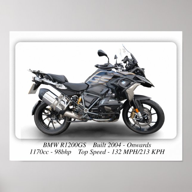 BMW R1200GS Motorcycle - Poster d'impression de ta (Devant)