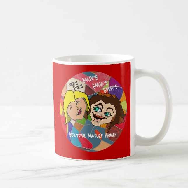 BMWs - schöner reifer Frauen Kaffeetasse (Rechts)