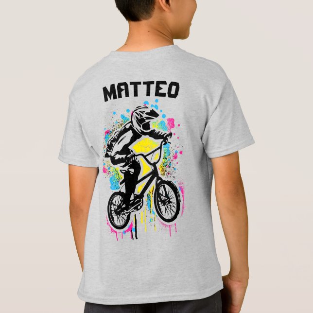 Bmx Apparel - Bmx T - Shirt Personalisierter Name (Rückseite)