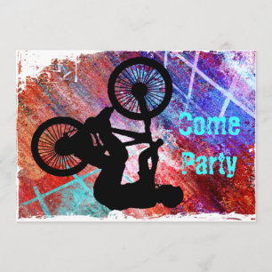 BMX auf dem Rusty Grunge Einladung