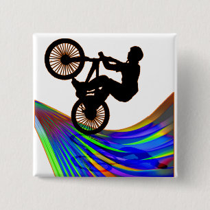 BMX auf Regenbogen-Straße Button