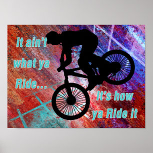 BMX auf Rusty Grunge Risiko Wie Ya Ride it Poster