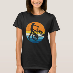 Bmx Bicycle Racing Sport Retro Vintag Sonnenunterg T-Shirt