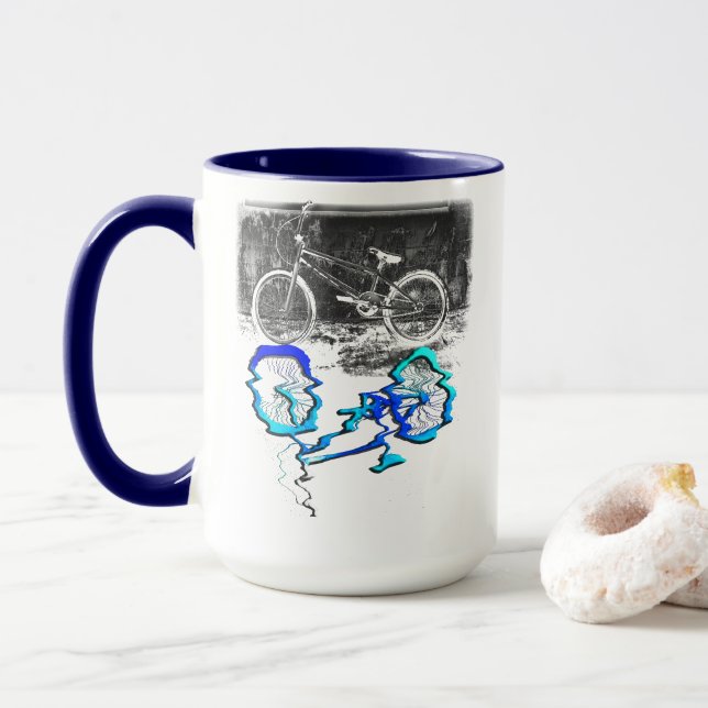 BMX Bicycle Sport Farbige Reflexion Tasse (Mit Donut)
