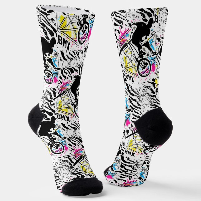 Bmx Bike - Bmx Freestyle Jump Socks - Bmx Socks Socken (Gewinkelt)