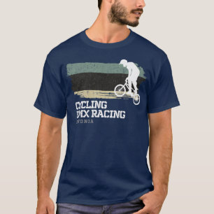 BMX Bike Estonia Flag Biking Cycling Racing BMX 2 T-Shirt
