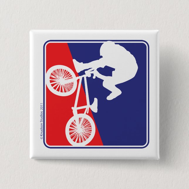 BMX Bike-Fahrer Button (Vorderseite)