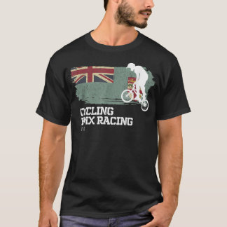 BMX Bike Fiji Flag Radrennen BMX346 T-Shirt