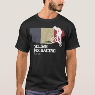 BMX Bike France Flag Radrennen BMX T-Shirt