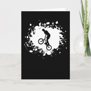 BMX Bike Freestyle Sport Gift Splatter Effect Karte