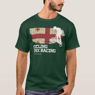 BMX Bike Georgia Flag Radrennen BMX 3 T-Shirt