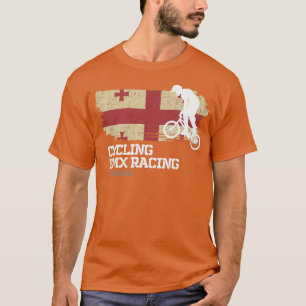 BMX Bike Georgia Flag Radrennen BMX 3 T-Shirt
