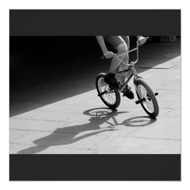 bmx bike grunge Schwarz-weiß fotografieren Poster (Vorderseite)