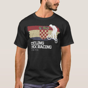 BMX Bike Kroatien Flaggen Radrennen BMX 2 T-Shirt