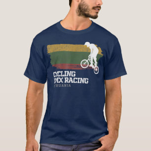 BMX Bike Litauen Flaggen Radrennen BMX T-Shirt