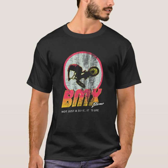 Bmx Bike Racing Krass 80er Freestyle Stunt T-Shirt (Vorderseite)