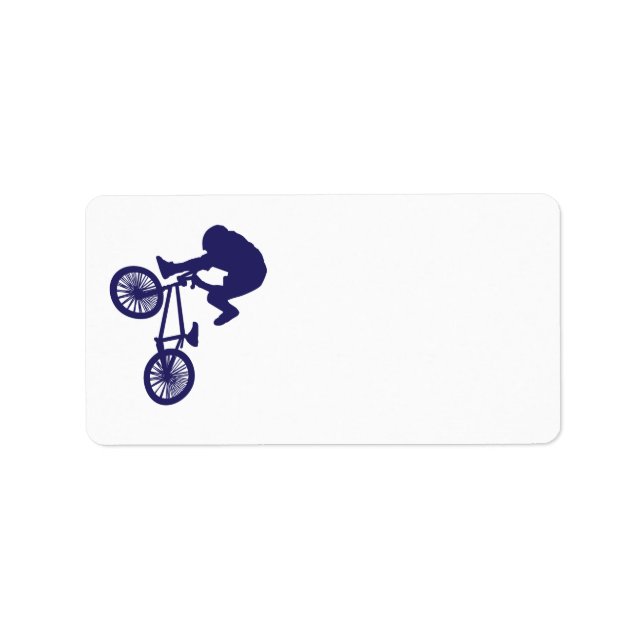 BMX Bike Rider Adressaufkleber (Vorne)