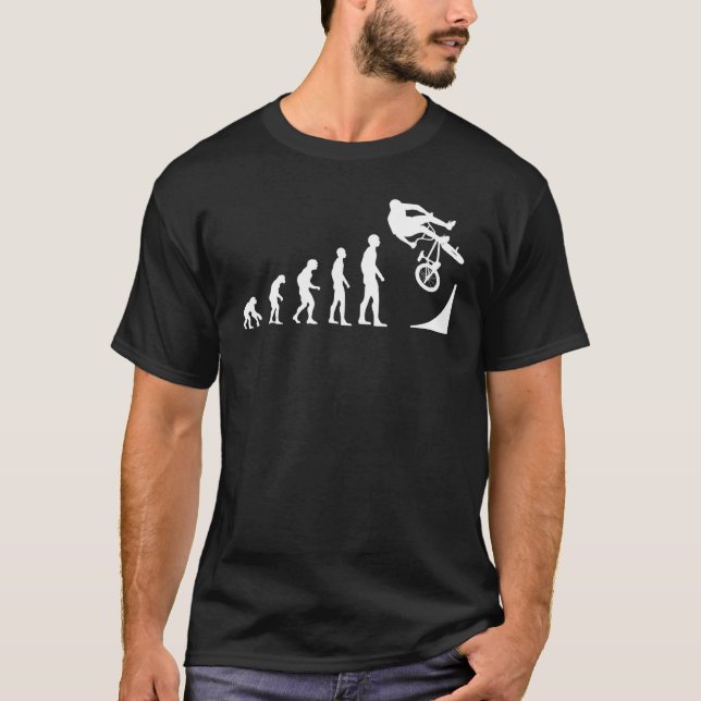 Bmx Bike Rider Evolution Motocross Freestyle Bmx T-Shirt (Vorderseite)