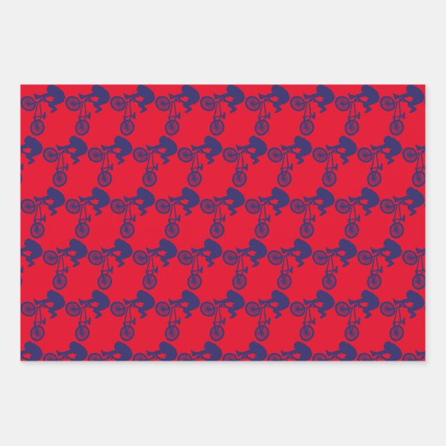 BMX Bike Rider Geschenkpapier Set (Vorderseite)