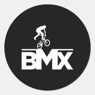 Bmx Bike Rider Racing Bicycle Runder Aufkleber
