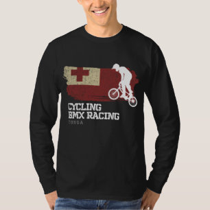 BMX Bike Tonga Flag Radrennen BMX T-Shirt