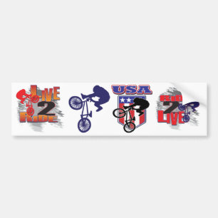 BMX Biker Autoaufkleber