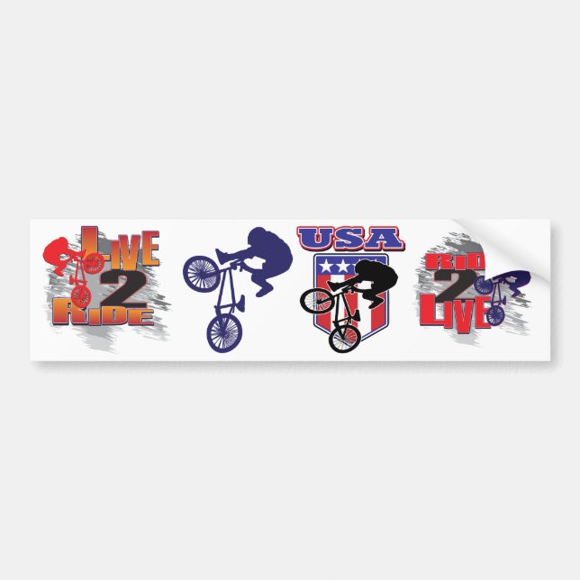 BMX Biker Autoaufkleber (Vorne)