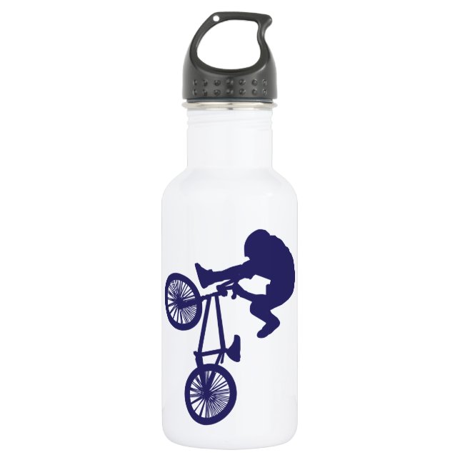 BMX Biker Edelstahlflasche (Vorderseite)