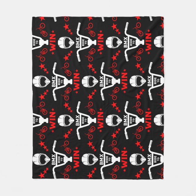 Bmx Bikers Freestyle Fleecedecke (Vorderseite)