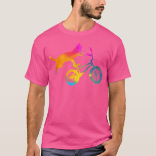 Bmx Cat Watercolor Bmx Lover T-Shirt