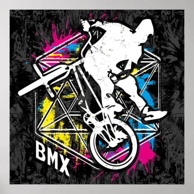 Bmx classique - Bmx Freestyle Bmx Poster Imprimer (Devant)