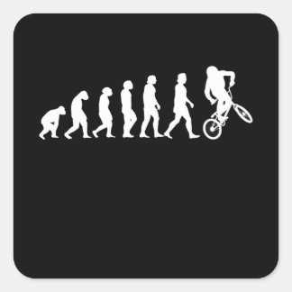 Bmx Evolution Cycling Bike Biker Gift Quadratischer Aufkleber