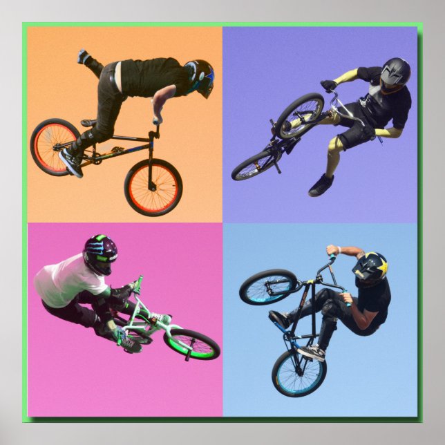 BMX Extreme Pop Art 2, Copyright Karen J Williams Poster (Vorne)
