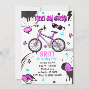 BMX-Fahrrad Lila Einladung