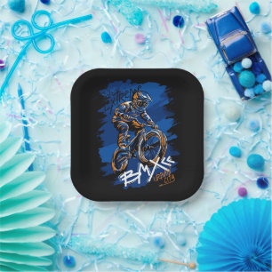 BMX-Fahrrad Urban Graffiti Streetwear Pappteller