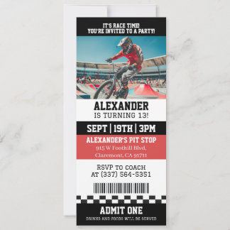 BMX-Fahrradticket Geburtstagsfeier Einladung