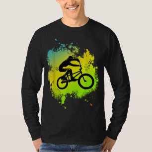 Bmx Farbrad mit schönem Rad, Stunts, Pedale T-Shirt