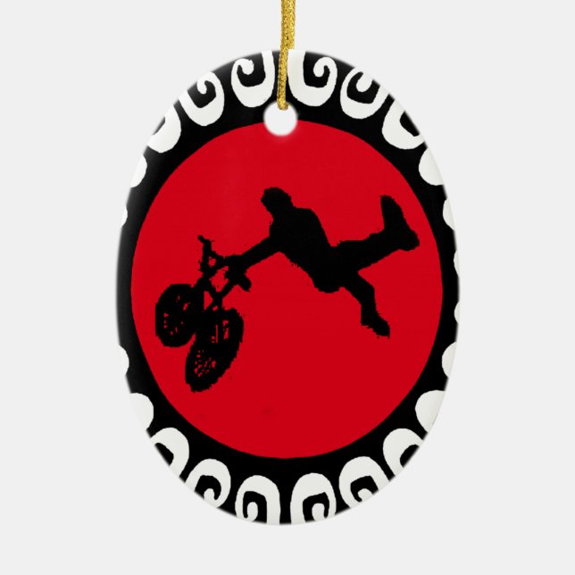 BMX FEUER REDDDDDD KERAMIKORNAMENT (Vorne)