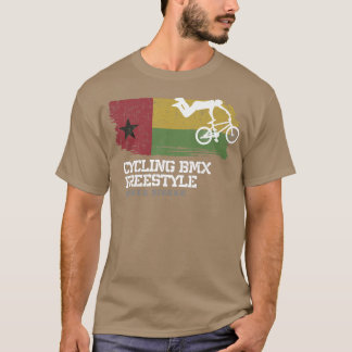 BMX Freestyle Bike Guinea Bissau Flag Fahrradfahre T-Shirt