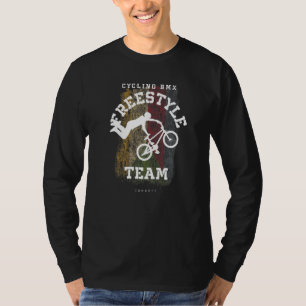 BMX-Freestyle-Fahrrad Komoren-Flagge Radfahren Rad T-Shirt