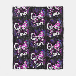 Bmx Freestyle Trick Jump - Bmx Fleece Blanket
