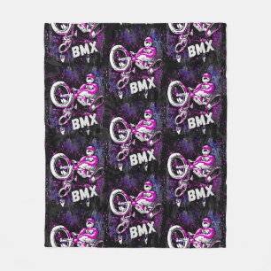 Bmx Freestyle Trick Jump - Bmx Fleece Blanket