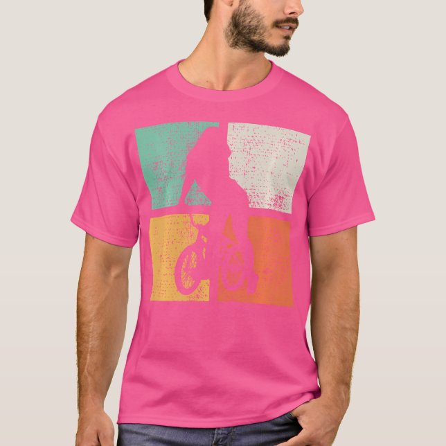 Bmx Girl Reiten Radfahrer T-Shirt (Vorderseite)