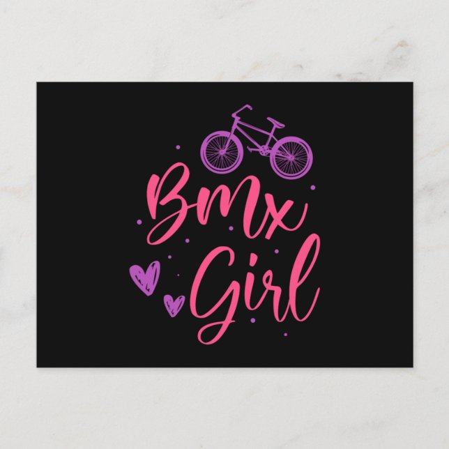BMX Girls Extreme Sport Mountain Bike Biker Gesche Postkarte (Vorderseite)