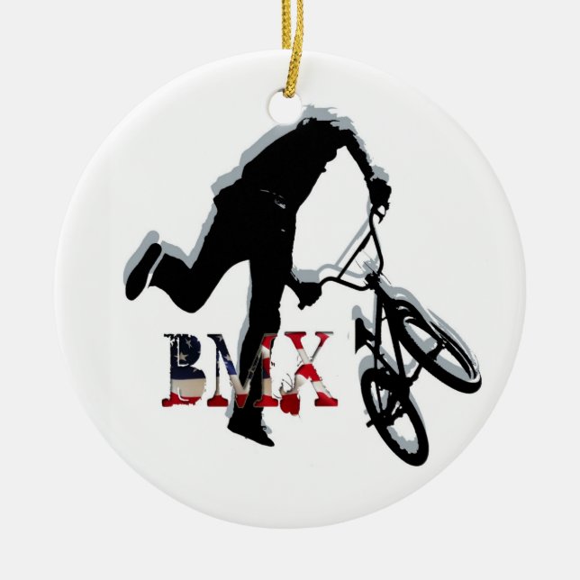 BMX im amerikanischen Stil 2, Copyright Karen J Keramikornament (Vorne)