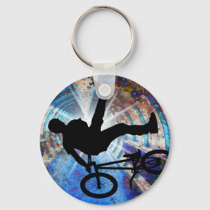 BMX in einem Schmutz-Tunnel Schlüsselanhänger